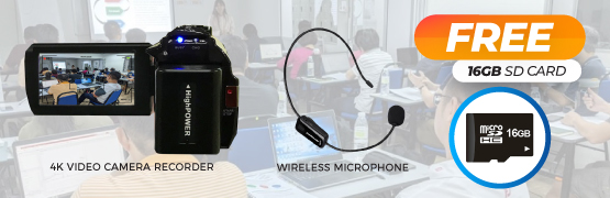 Video Recording + Wireless Microphone Combo Rental