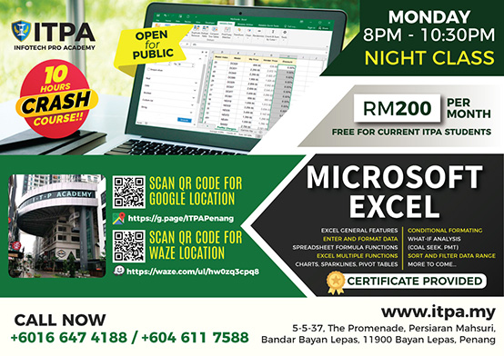 microsoft-excel-short-course-penang-itpa